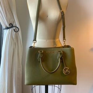 MICHAEL KORS NEW Camille Large Leather Satchel